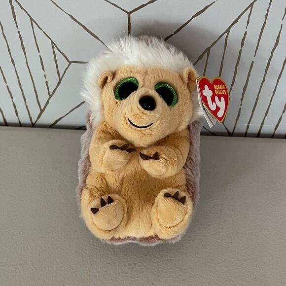Ty Beanie Baby Bellies BUMPER the Hedgehog 6" NEW MWMTs Plush Stuffed Animal Toy - Picture 2 of 5